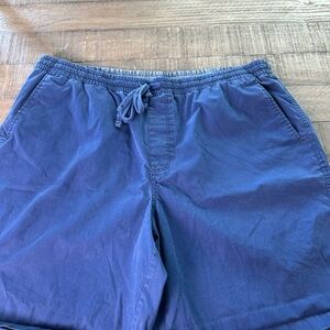 CHAPS Men's Navy Classic Fit Deck Shorts Cotton Drawstring Size XLT Elastic